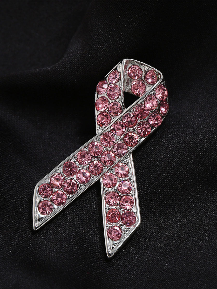 Broche rosa câncer de mama feminino