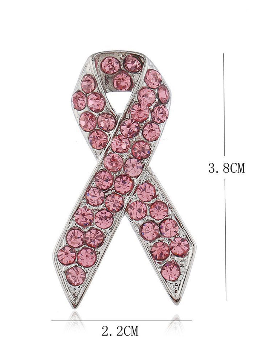 Broche rosa câncer de mama feminino