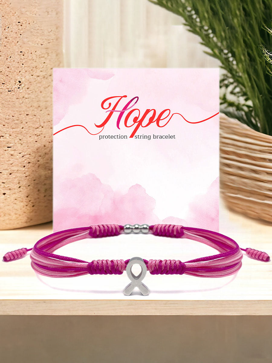 Pulseira rosa câncer de mama feminino