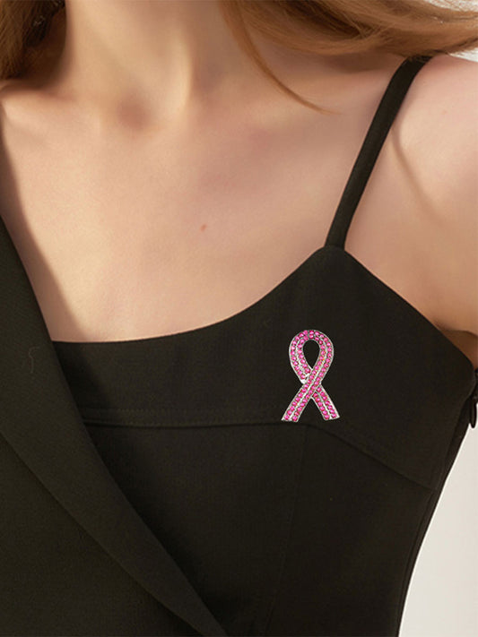 Broche rosa câncer de mama feminino