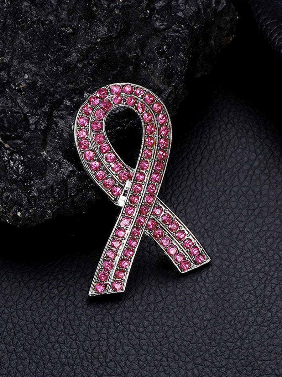 Broche rosa câncer de mama feminino