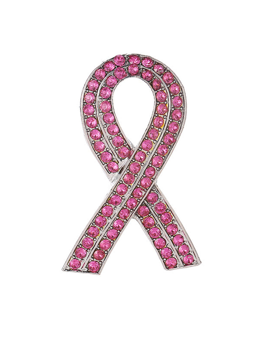 Broche rosa câncer de mama feminino
