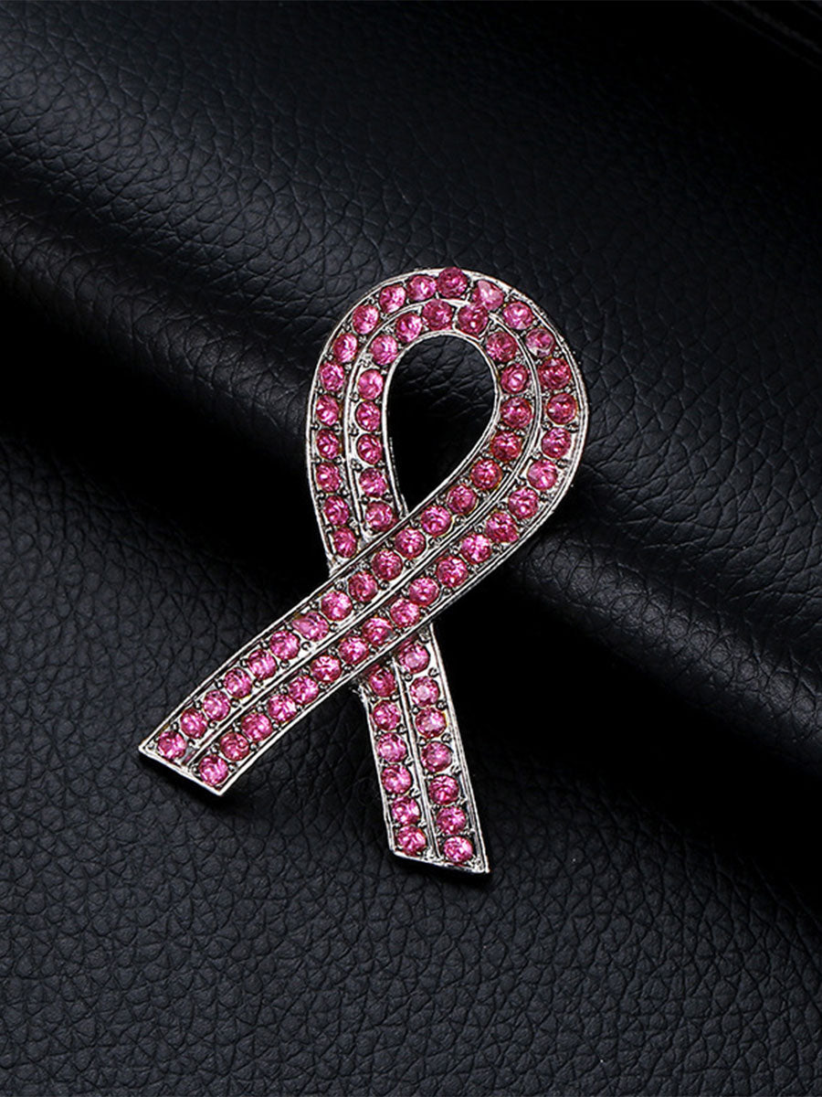 Broche rosa câncer de mama feminino