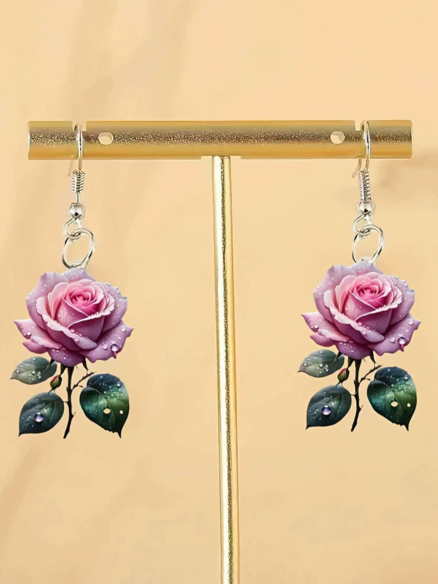 Brincos florais elegantes