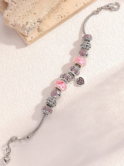 Pulseira rosa câncer de mama feminino