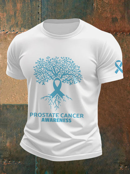 Camiseta masculina consciência do câncer de próstata
