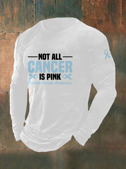 Consciência do câncer de próstata masculino imprimir camiseta casual