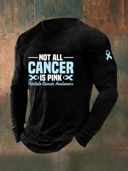 Consciência do câncer de próstata masculino imprimir camiseta casual