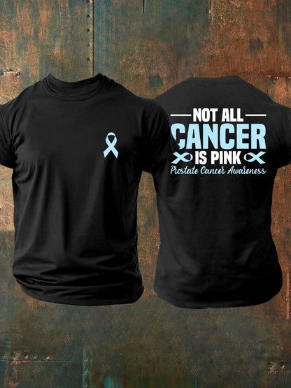 Consciência do câncer de próstata masculino imprimir camiseta casual