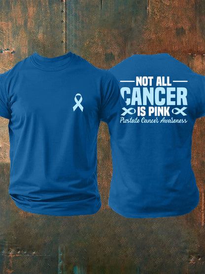 Consciência do câncer de próstata masculino imprimir camiseta casual