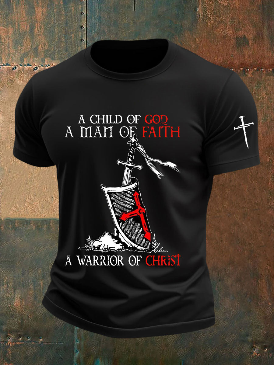 Men's A Man Of Faith Impresso T-shirt Casual