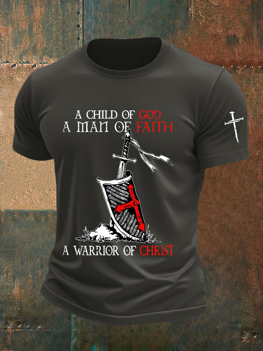 Men's A Man Of Faith Impresso T-shirt Casual