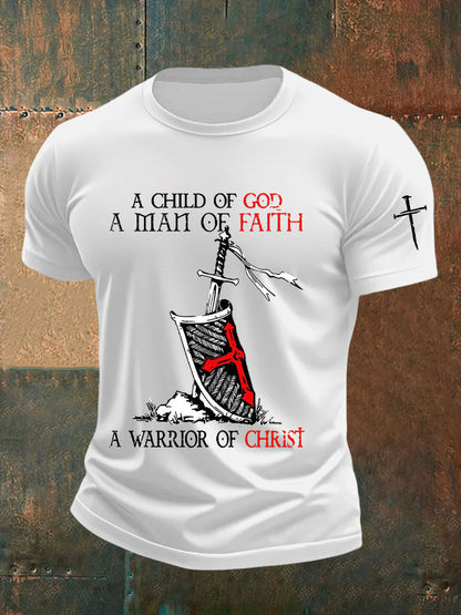 Men's A Man Of Faith Impresso T-shirt Casual