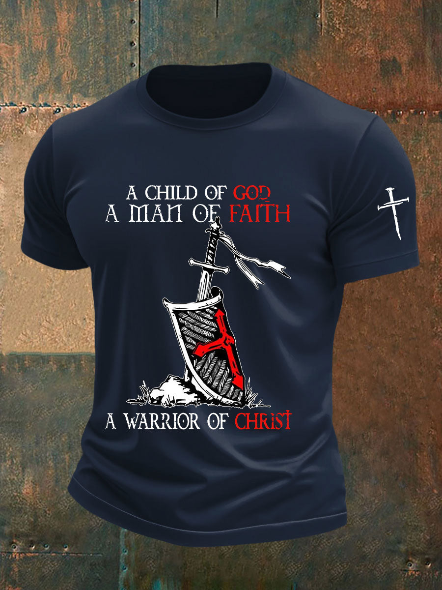 Men's A Man Of Faith Impresso T-shirt Casual