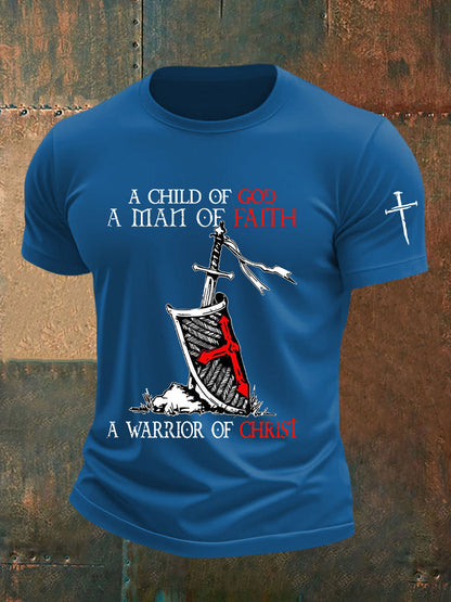 Men's A Man Of Faith Impresso T-shirt Casual