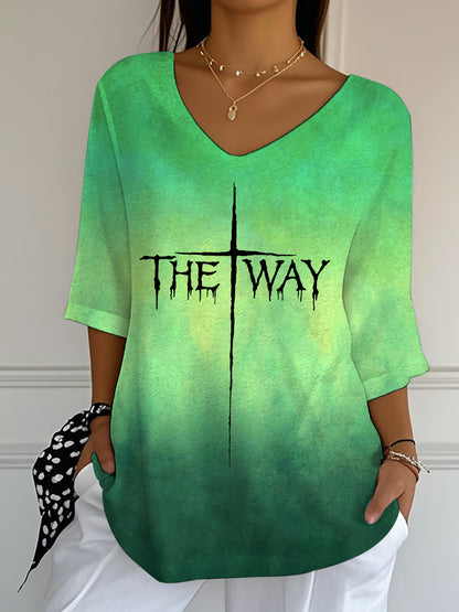 Camiseta de meia manga The Way Cross feminino
