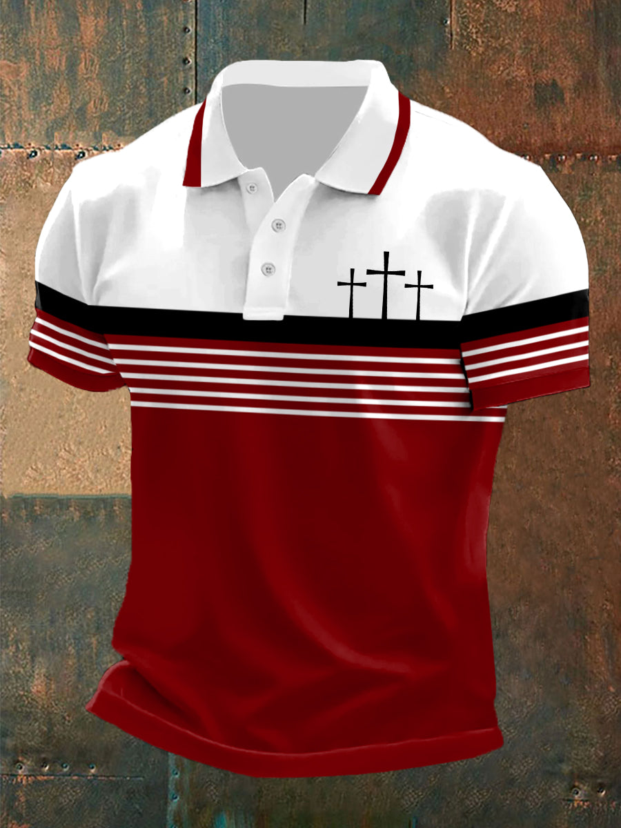 Camisa polo masculina de manga curta