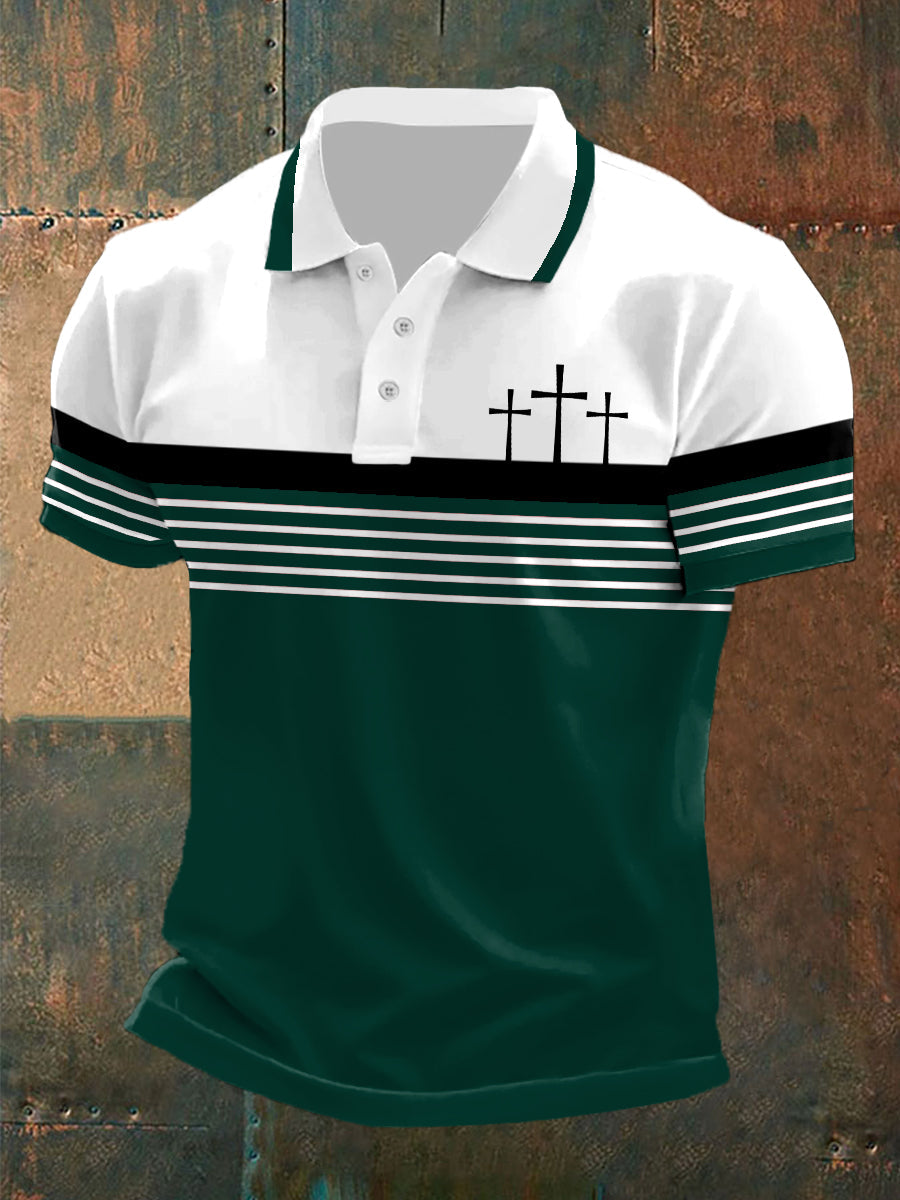 Camisa polo masculina de manga curta