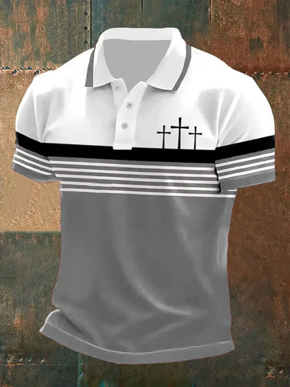 Camisa polo masculina de manga curta