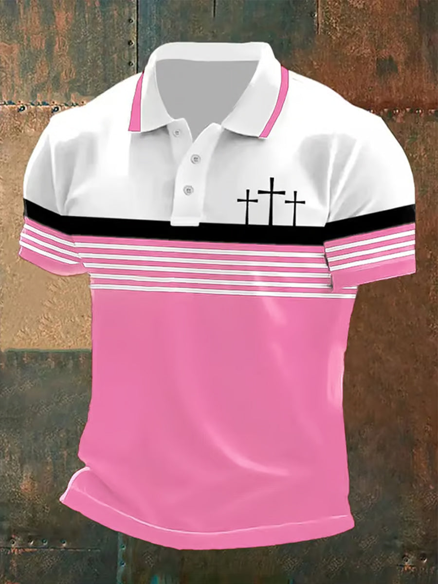 Camisa polo masculina de manga curta