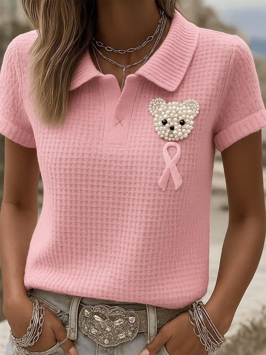 Camisa Urso Câncer de Mama Feminina