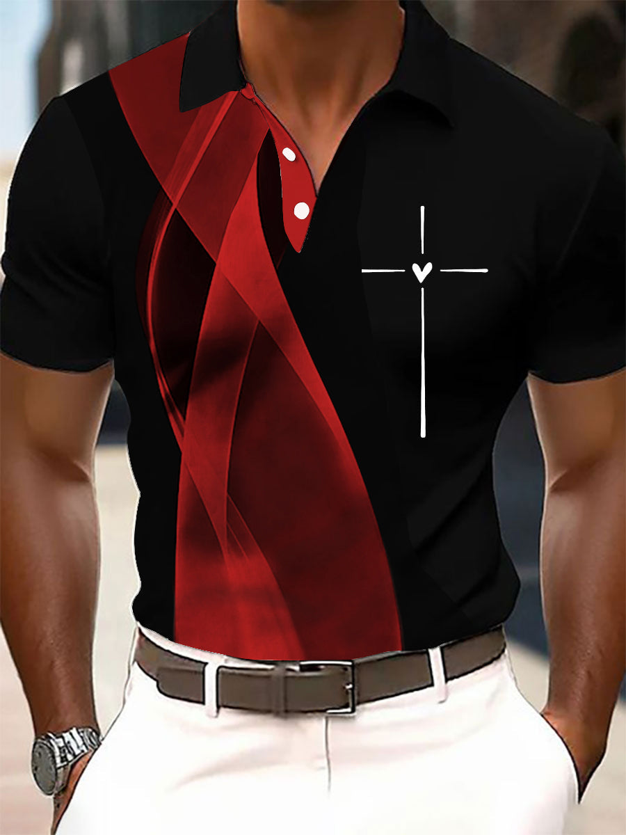 Homens da Fé Cruz Impresso T-shirt Casual