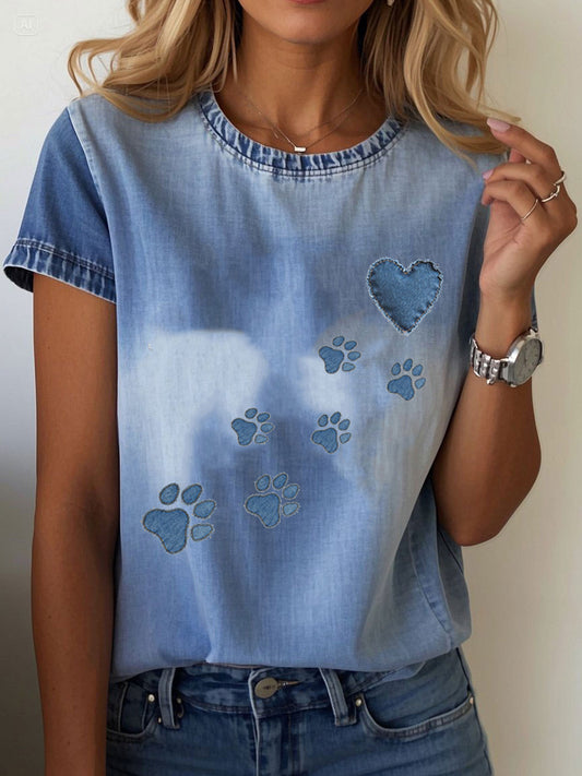 T-shirt Denim Puppy Feminina