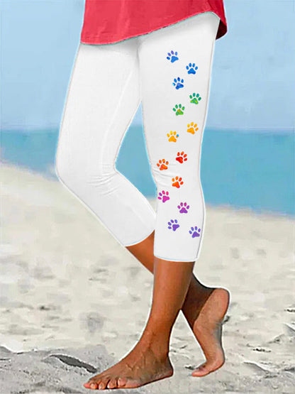 Cuidar das mulheres para animais patas imprimir leggings
