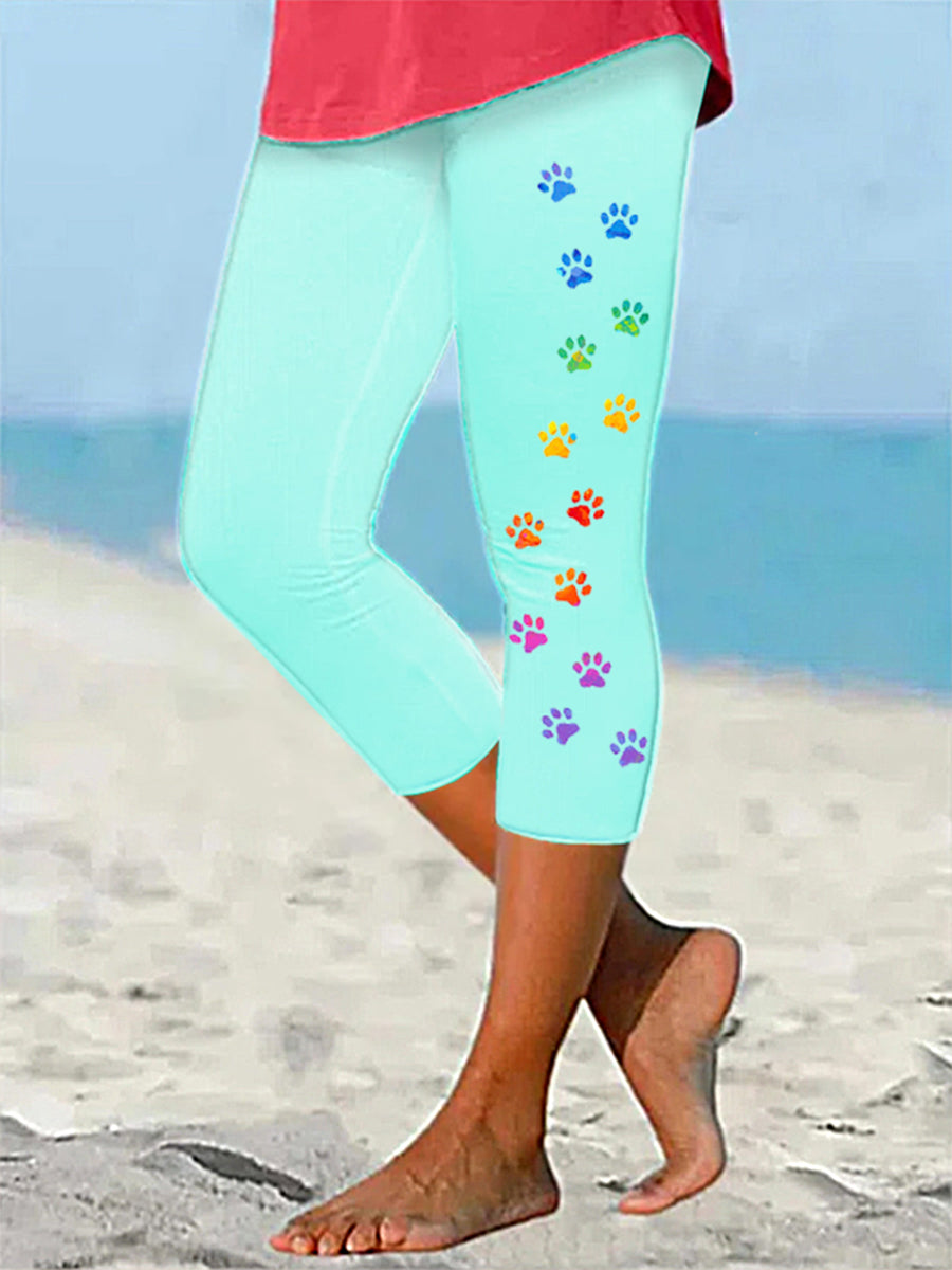 Cuidar das mulheres para animais patas imprimir leggings