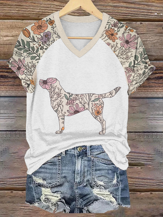 Labrador Retriever das mulheres impresso camiseta Casual