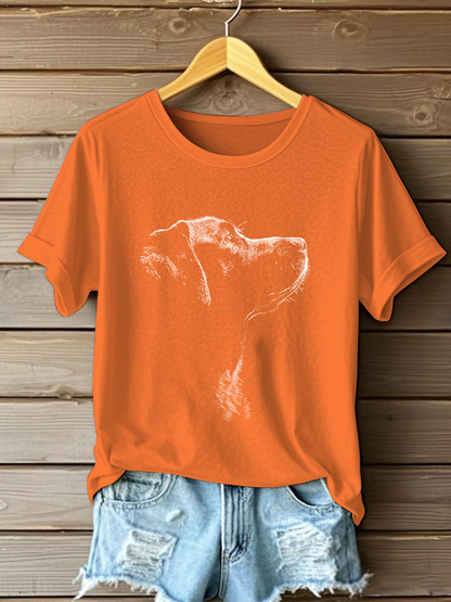Labrador feminino imprimir camiseta casual