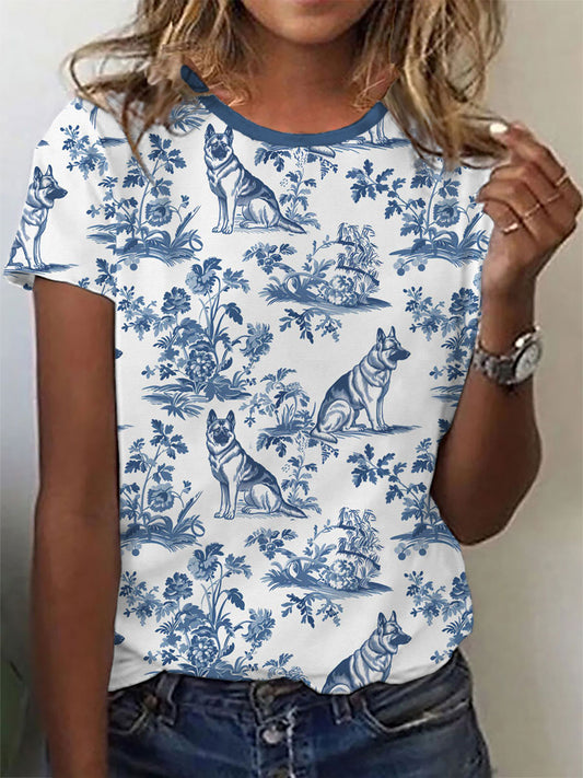 Camisetas de pastor alemão feminino