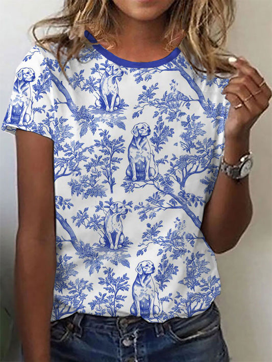 Labrador Retriever das mulheres impresso camiseta Casual