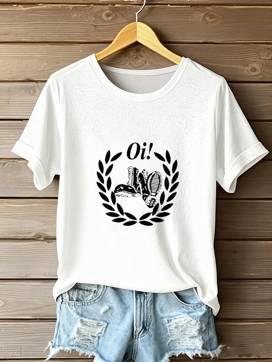 Camiseta Comemorativa Retro Brasil Casual Feminina