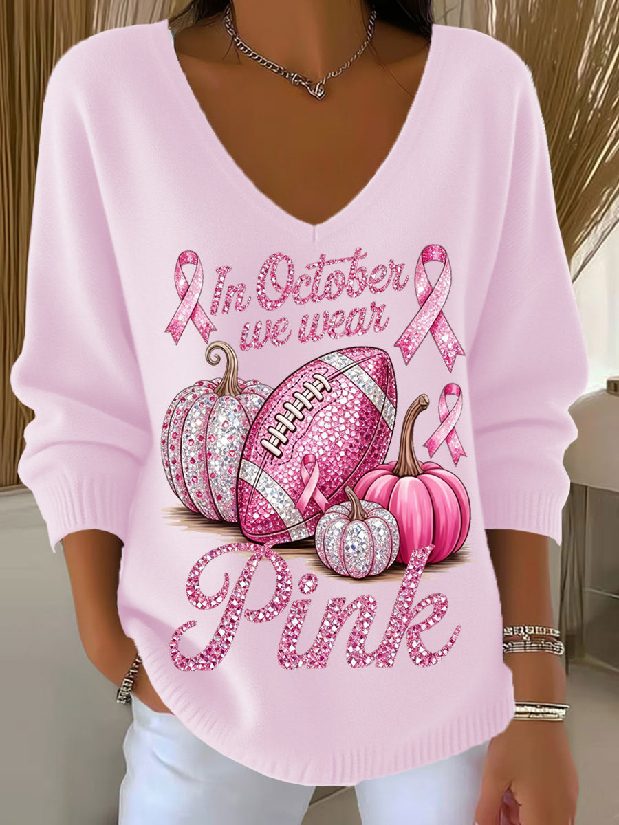 Arte Floral Retro Animal V-Neck Casual Top feminino
