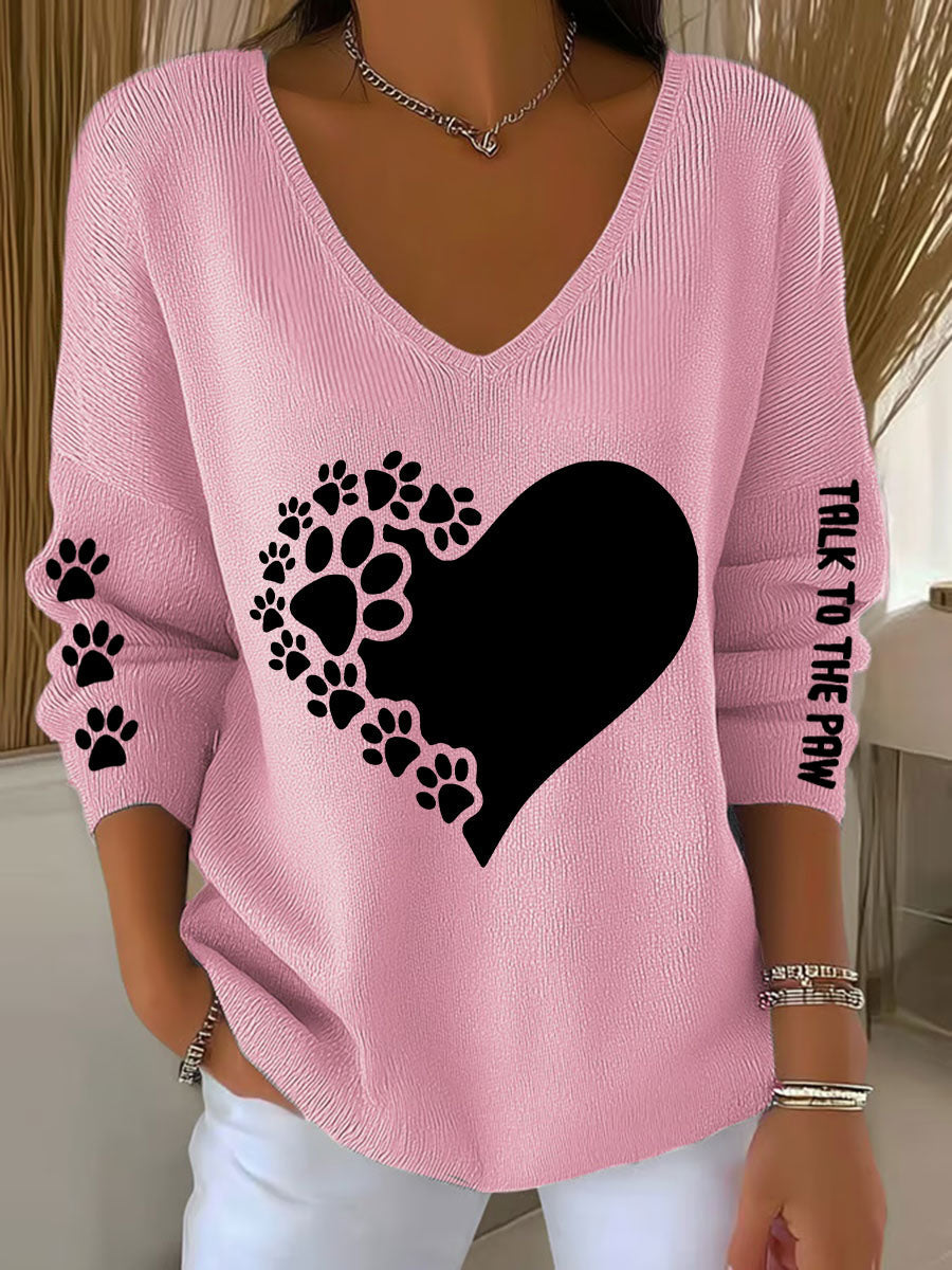 Falar das mulheres para o pata cão v-neck Tops