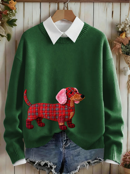 Camisola da arte do cão das mulheres