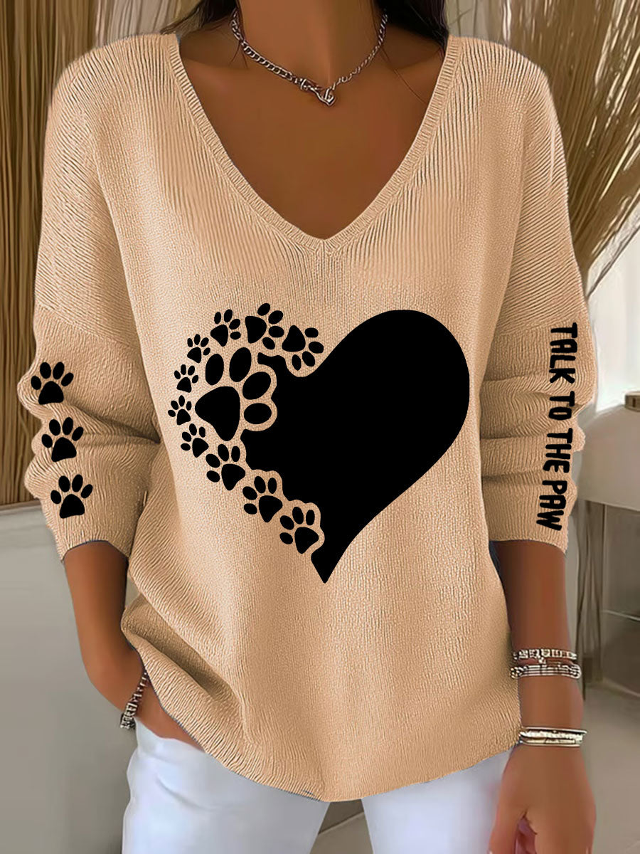 Falar das mulheres para o pata cão v-neck Tops