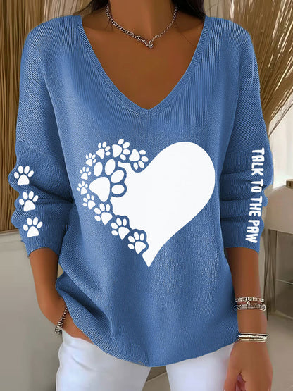 Falar das mulheres para o pata cão v-neck Tops