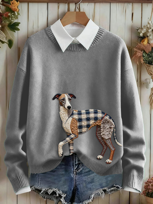 Camisola da arte do cão das mulheres