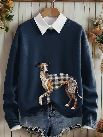 Camisola da arte do cão das mulheres