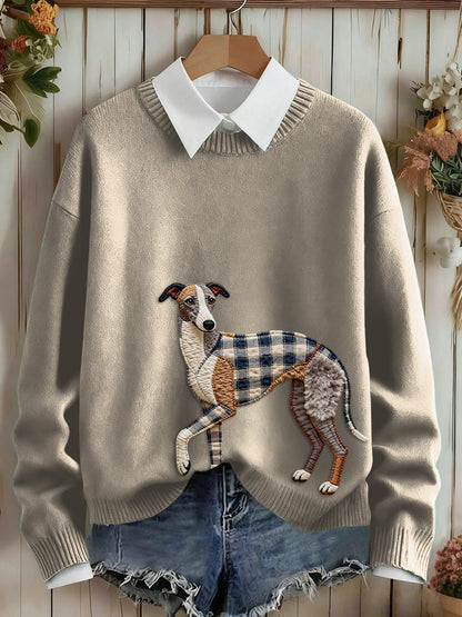 Camisola da arte do cão das mulheres