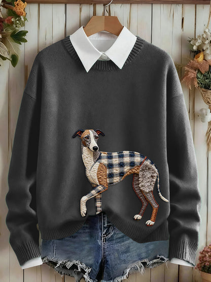 Camisola da arte do cão das mulheres