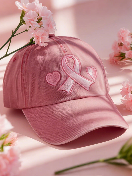 Consciência do câncer rosa fita unisex chapéus