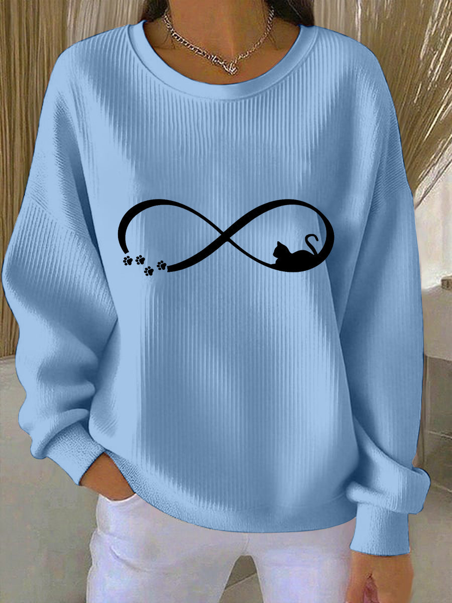 Camisola da impressão da arte do gato das mulheres