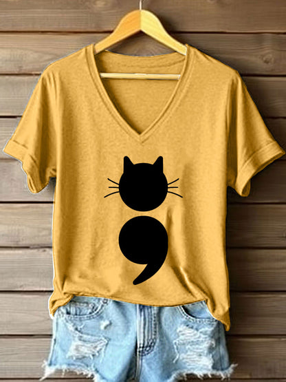 T-shirt de manga curta feminina