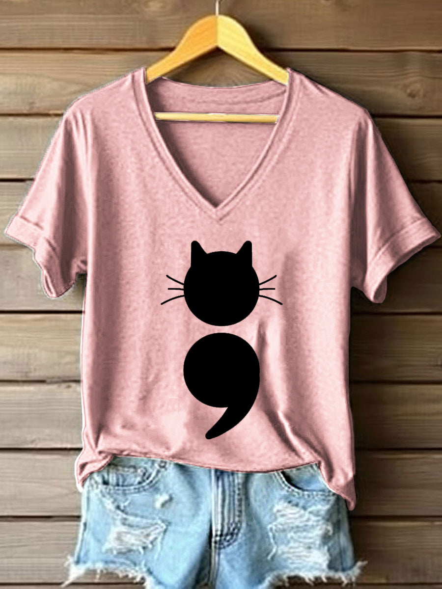 T-shirt de manga curta feminina