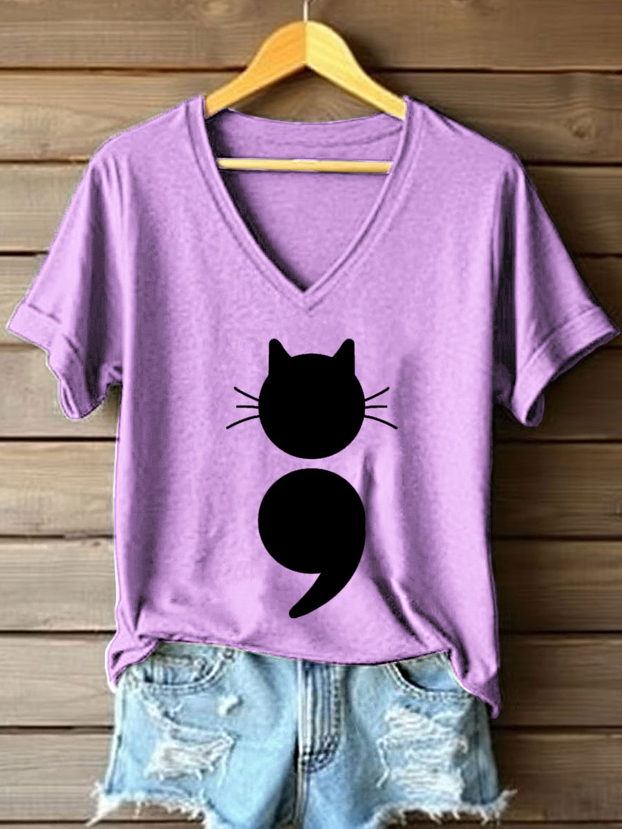 T-shirt de manga curta feminina
