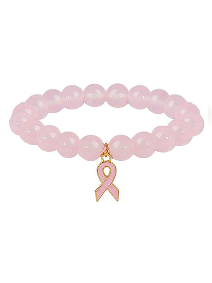 Pulseira rosa câncer de mama feminino