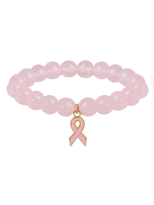 Pulseira rosa câncer de mama feminino